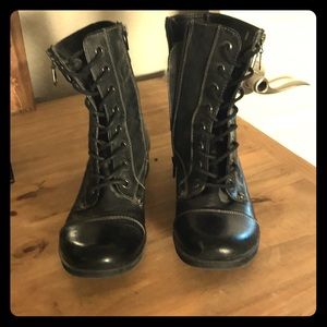 Military Black booties